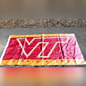 Virginia Tech Red and Orange Bath Towel Large Flag